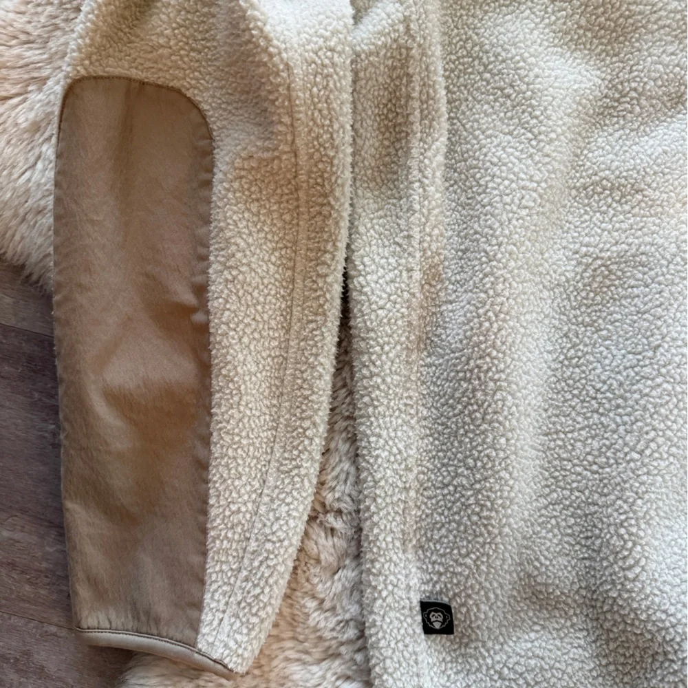 Howler Brothers Chisos Fleece Jacket - Cream and Tan Sz xl - Picture 7 of 9